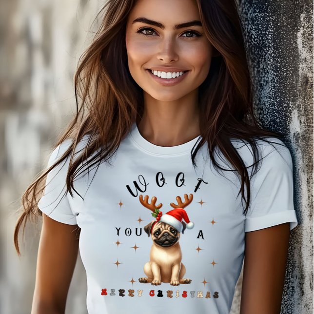Camiseta Woof You um Feliz Natal (Criador carregado)