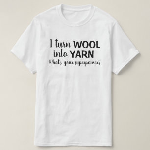 Camiseta Wool Yarn Funny Spinning Handspun