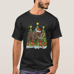 Camiseta Wooly Lighting Xmas Tree Lover Engraçado Wooly Chr
