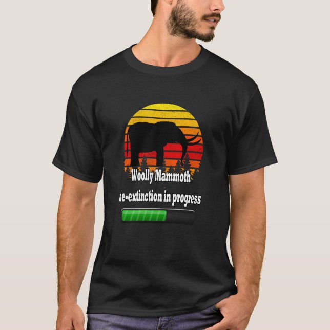 Camiseta Wooly Mammoth de extinções em curso Status Ba (Frente)