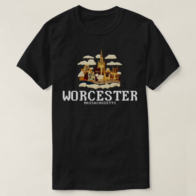 Camiseta Worcester Massachusetts (Frente do Design)