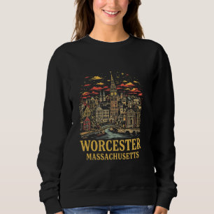 Camiseta Worcester Skyline Vintage Worcester Massachusetts
