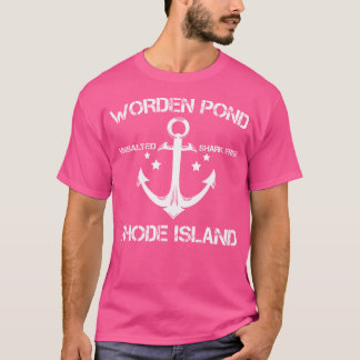 Camiseta Worden Pond Rhode Island Engraçado Campanha de Pes