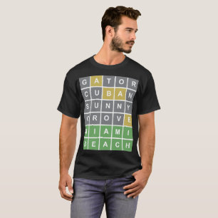 Camiseta Wordle Quebra-cabeça "Miami Beach"