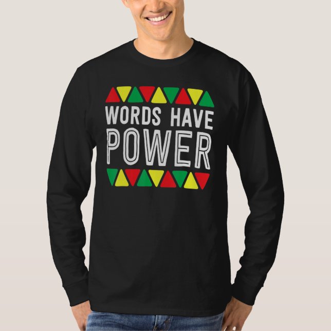 Camiseta Words Have Power African Pride Rights Black Histor (Frente)