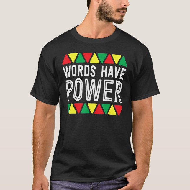Camiseta Words Have Power African Pride Rights Black Histor (Frente)