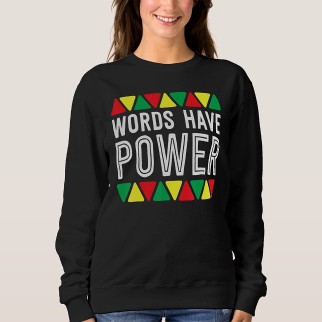 Camiseta Words Have Power African Pride Rights Black Histor (Frente)