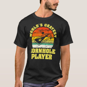 Camiseta Words Okayest Retro Style Bean Bolsas Cornhole Pla