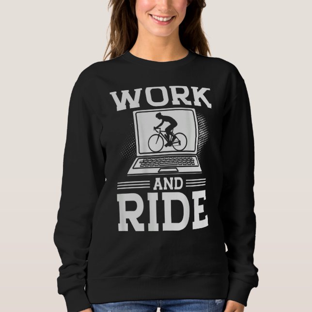 Camiseta Work And Ride Backprint Cycling (Frente)