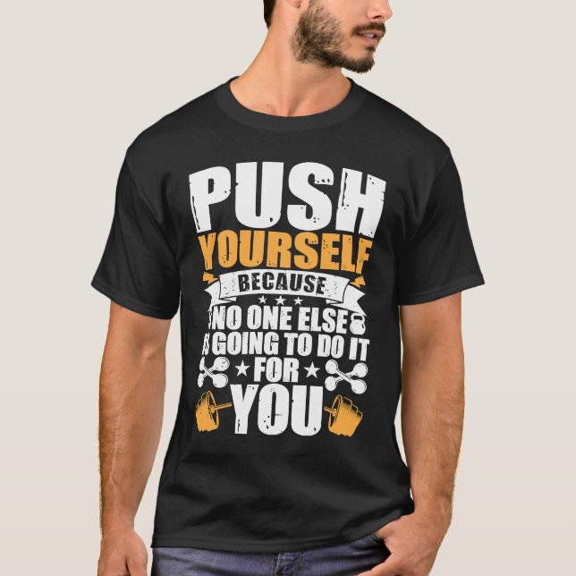 Camiseta Work Hard Motivational Gym Workout Dedication (Frente)