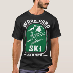 Camiseta Workaholic e Ski Aholic do Duro de trabalho mais d