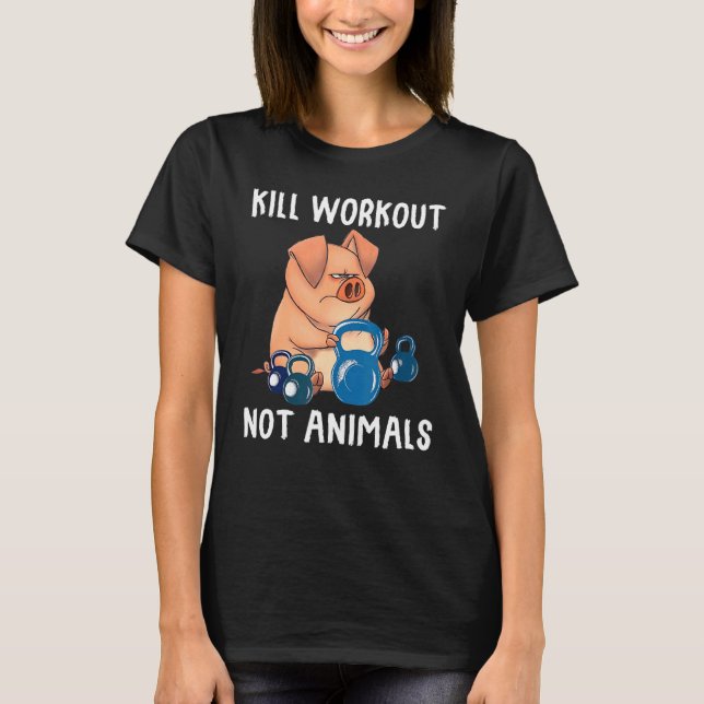 Camiseta Workout de Suínos Não (Frente)