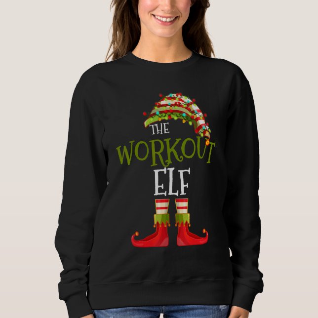 Camiseta workout Elf Group Matching Family Christmas (Frente)