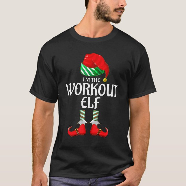 Camiseta workout Elf Group Matching Family Christmas (Frente)