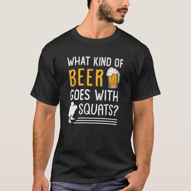 Camiseta Workout Gym Meme For Beer Squats Joke  2 (Frente)
