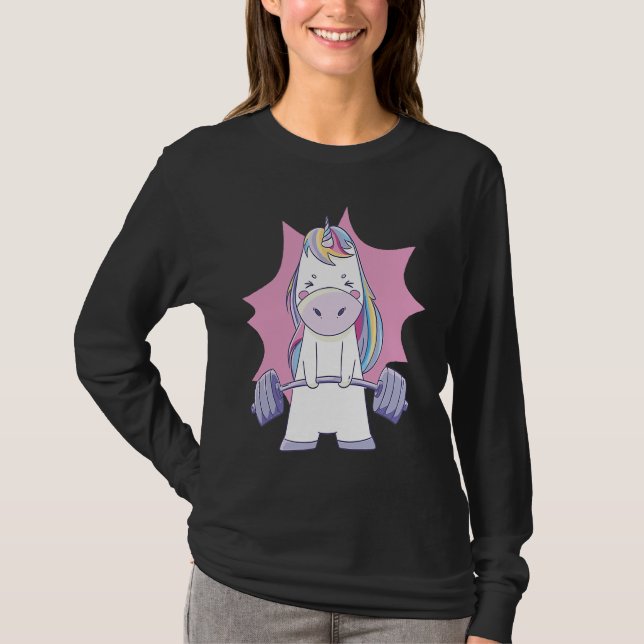 Camiseta Workout Gym Unicorn (Frente)