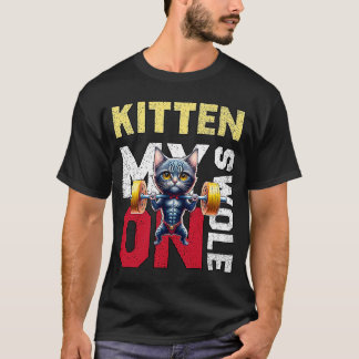Camiseta Workout Kitten My Swole On Workout Retro Cat