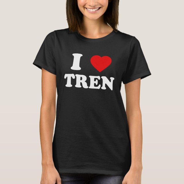 Camiseta workout Quote I Love Tren Design Cool bodybuilder (Frente)