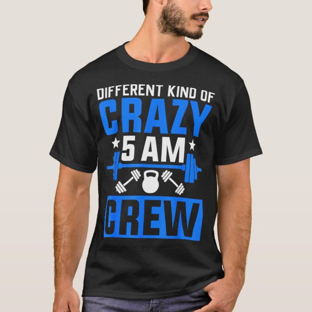 Camiseta Workout Squad 5am Crew Funny Gym Quote  (Frente)