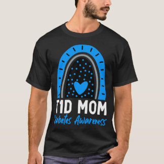 Camiseta World Diabetes Day Clothes T1D Type 1 Diabetes Mom