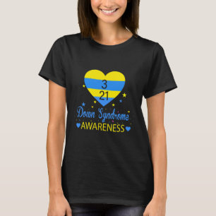 Camiseta World Down Syndrome Awarness 21 março Amarelo Azul