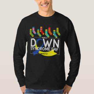 Camiseta World Down Syndrome Day March 21 Blue And Yellow R
