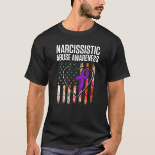 Camiseta World Narcissistic Abuse Awareness Heart Flag Surv