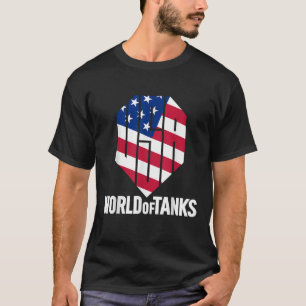 Camiseta World of Tanks 4 de julho EUA Shield