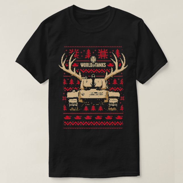 Camiseta World of Tanks Ugly Sweater Premium (Frente do Design)