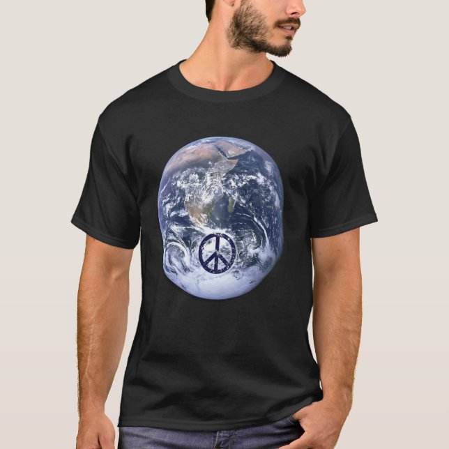Camiseta World Peace Earth Peace Symbol Design (Frente)
