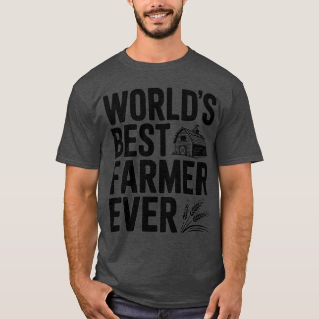 Camiseta World’s Best Farmer Ever - vintage (Frente)