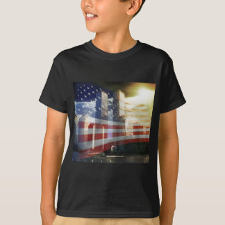 Camiseta World Trade Center com bandeira
