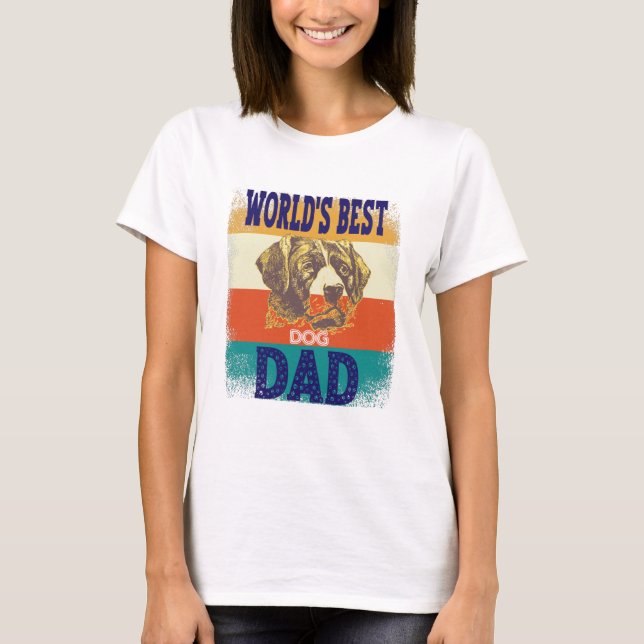 Camiseta world's best dog dad (Frente)
