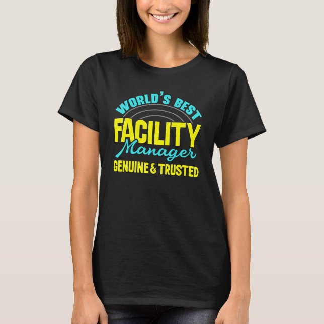 Camiseta World's Best Facility Manager Job Maintenance Empl (Frente)