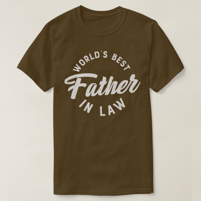 Camiseta World's Best Father In Law Daughter Son In law Fat (Frente do Design)