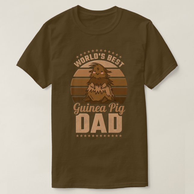 Camiseta World's Best Guinea Pig Dad  (Frente do Design)