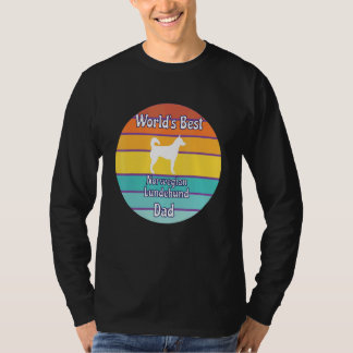 Camiseta World's Best Norwegian Lundehund Dad