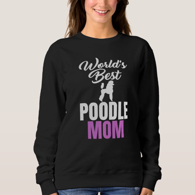 Camiseta World's Best Poodle Mom Humor Joke for Poodle (Frente)