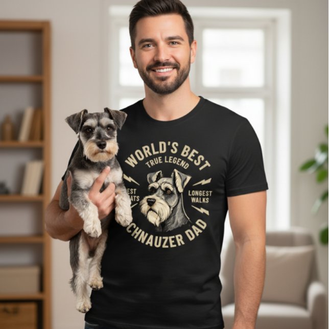 Camiseta World's Best Schnauzer Dad True Legend (Criador carregado)