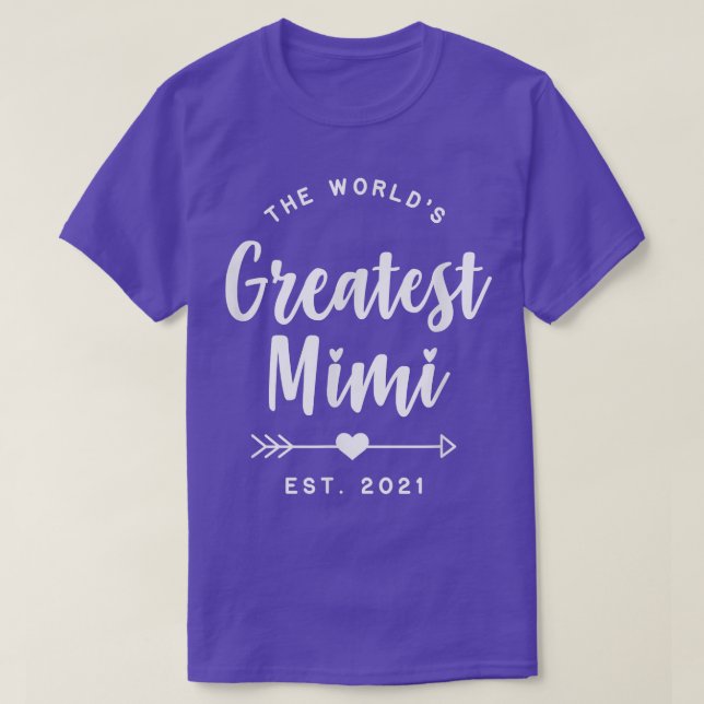 Camiseta World's Greatest Mimi Est (Frente do Design)