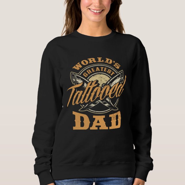 Camiseta World's Greatest Tattooed Dad Tattoos  Fathers Day (Frente)