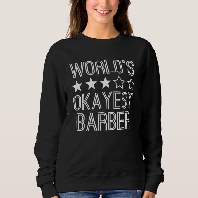 Camiseta Worlds Okayest Barber  Barber 1 (Frente)
