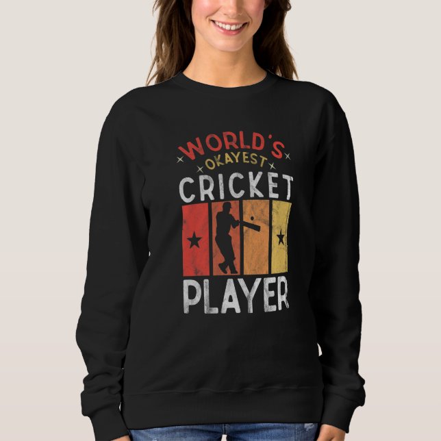 Camiseta World's Okayest Cricket Player Saying Sports  Cric (Frente)