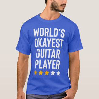 Camiseta Worlds Okayest Guitar Player Music Lover Funny Gui