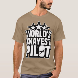 Camiseta Worlds Okayest Pilot retro vintage mundos okayest