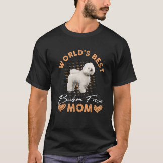Camiseta Worldu2019s Melhor Bichon Frise Mãe Mulheres Cacho