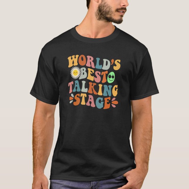 Camiseta Worldu2019s Melhor Palco de Conversação Funny_4 (Frente)