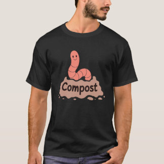 Camiseta Worm Composter Cute Earthworm Garden Compost