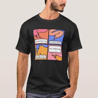 Camiseta worm em uma corda diz que se submete a arson Essen
