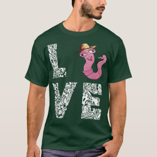 Camiseta Worm Farmer Hat Leopard Adorava Verme Wiggler Long